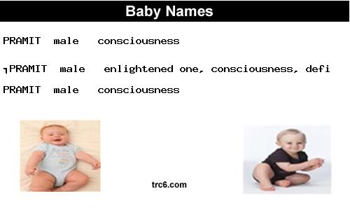 pramit baby names